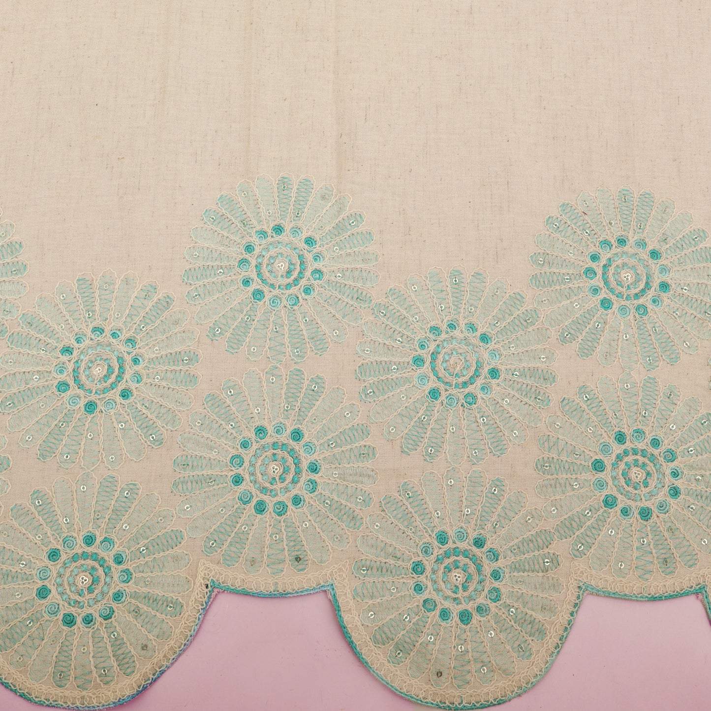 Cotton Print Embroidery Fabric