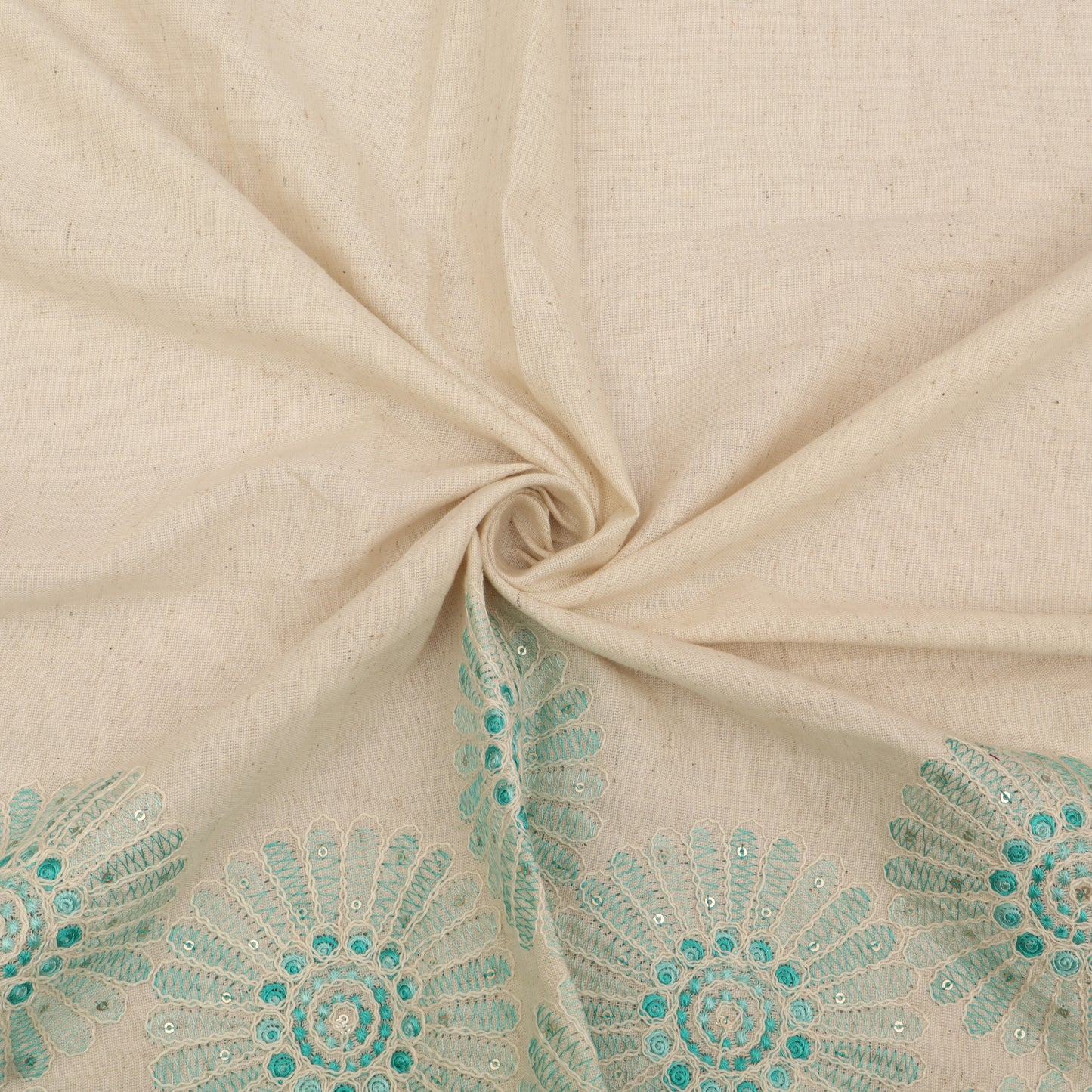 Cotton Print Embroidery Fabric