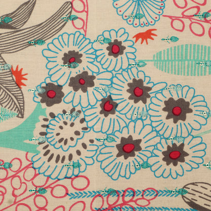 Cotton Print Embroidery Fabric