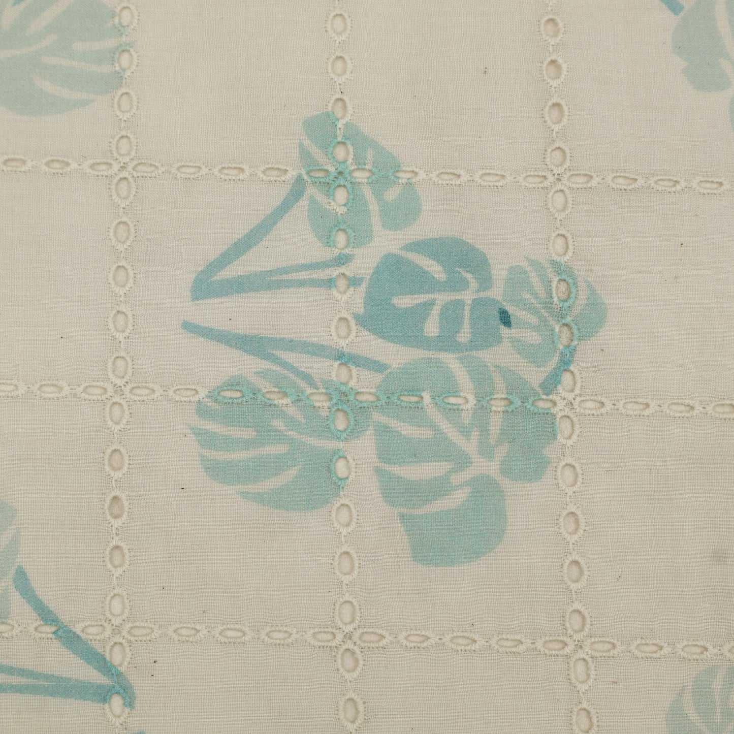 Cotton Chikan Print Embroidery Fabric