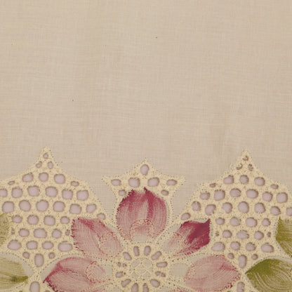 Cotton Chikan Print Embroidery Fabric