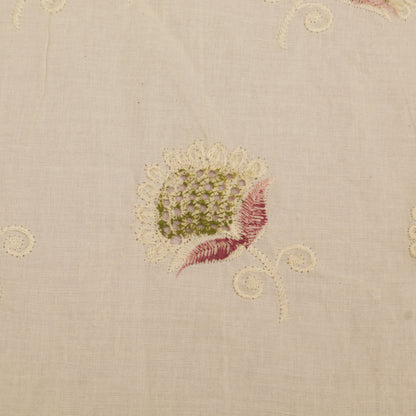 Cotton Chikan Print Embroidery Fabric