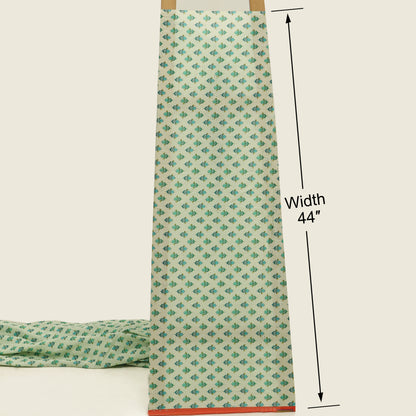 Cotton Chikan Print Embroidery Fabric