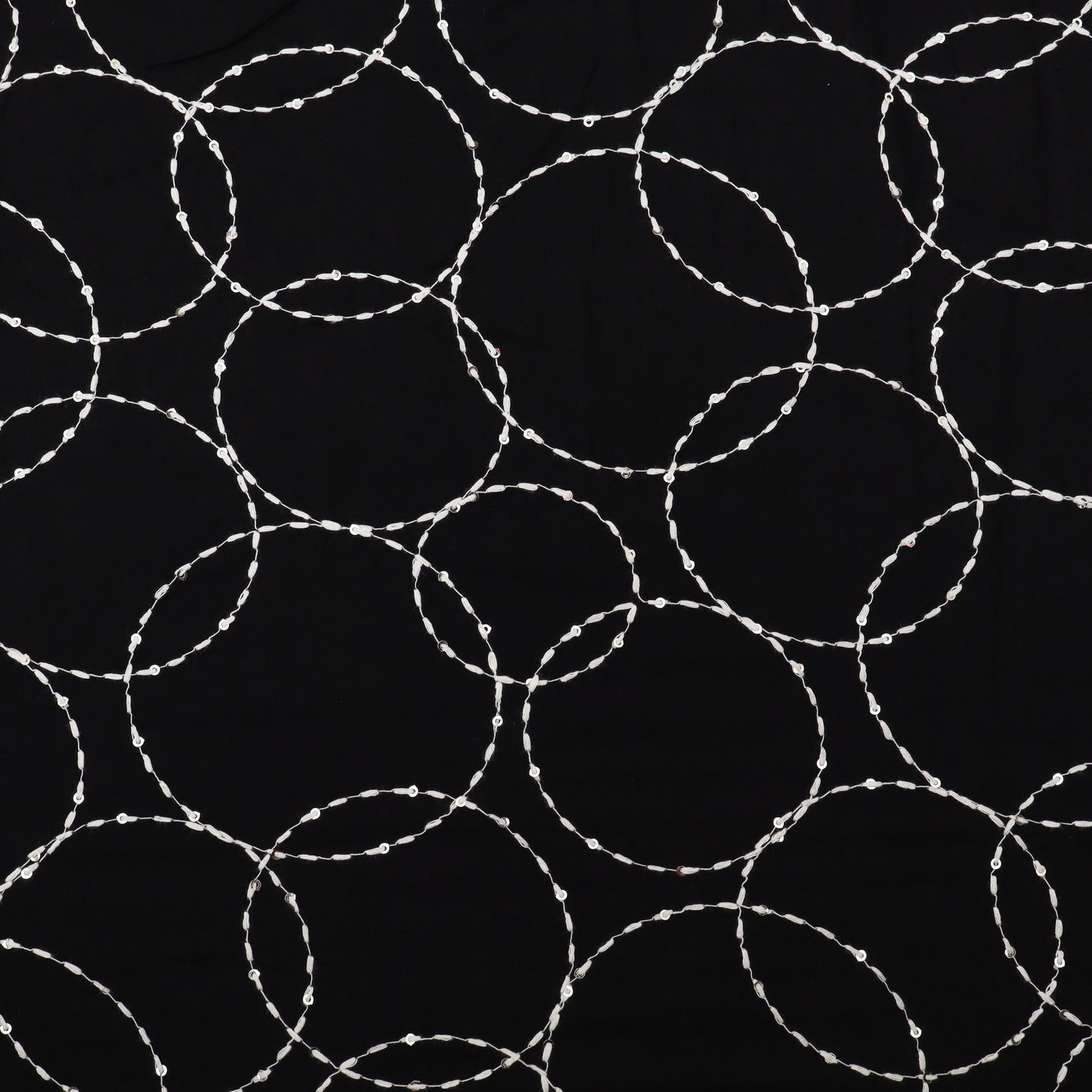 Black Color Cotton Embroidery Fabric