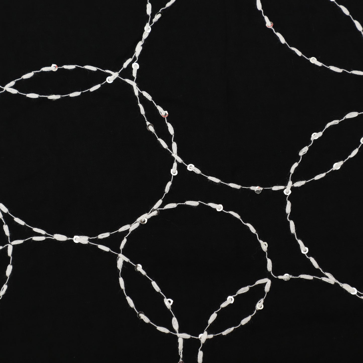 Black Color Cotton Embroidery Fabric