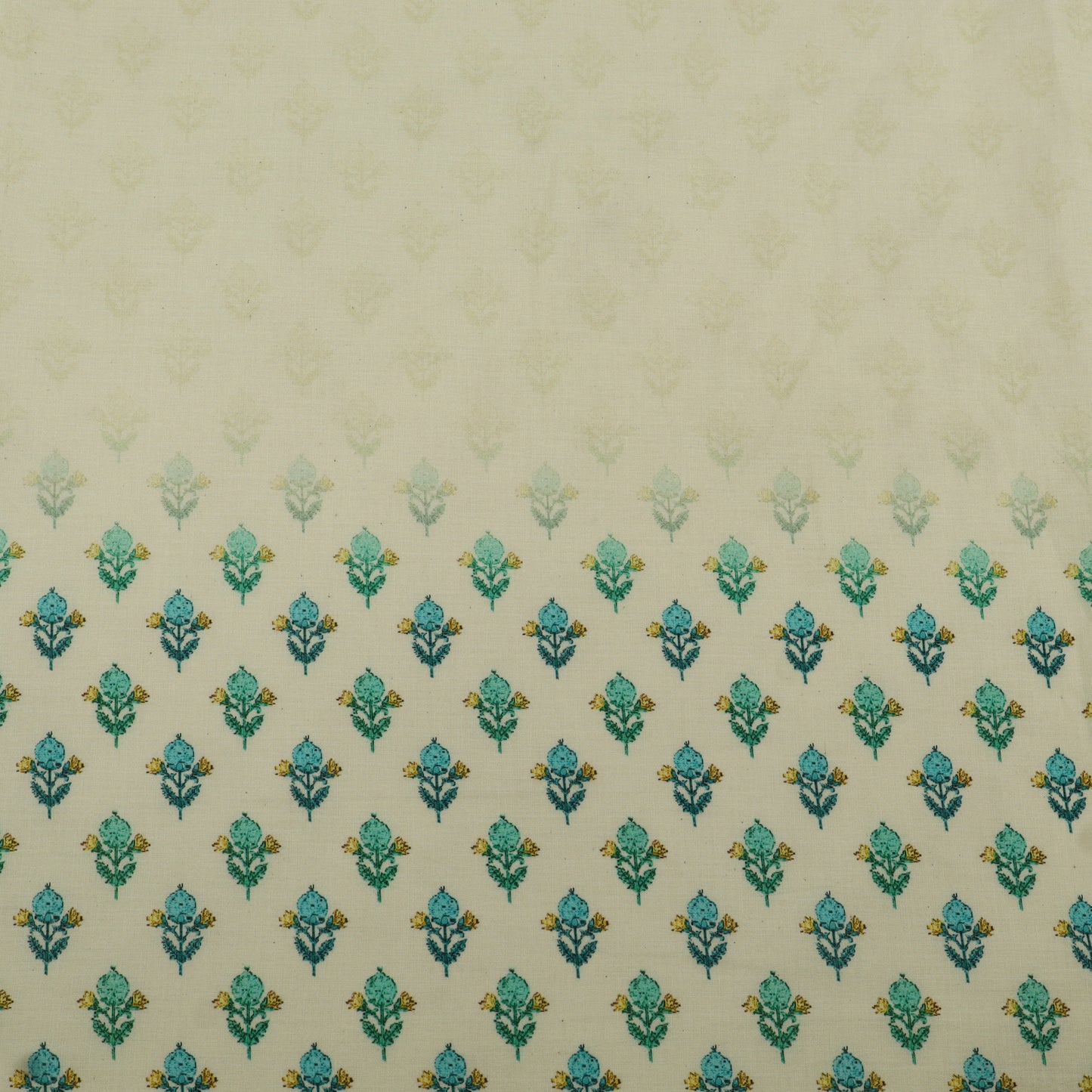 Patterned wallpaper with small floral designs on a beige background