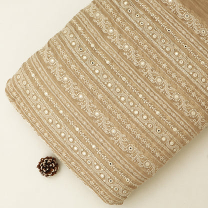 Chanderi Embroidery Fabric