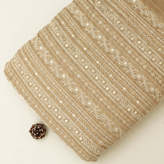 Chanderi Embroidery Fabric