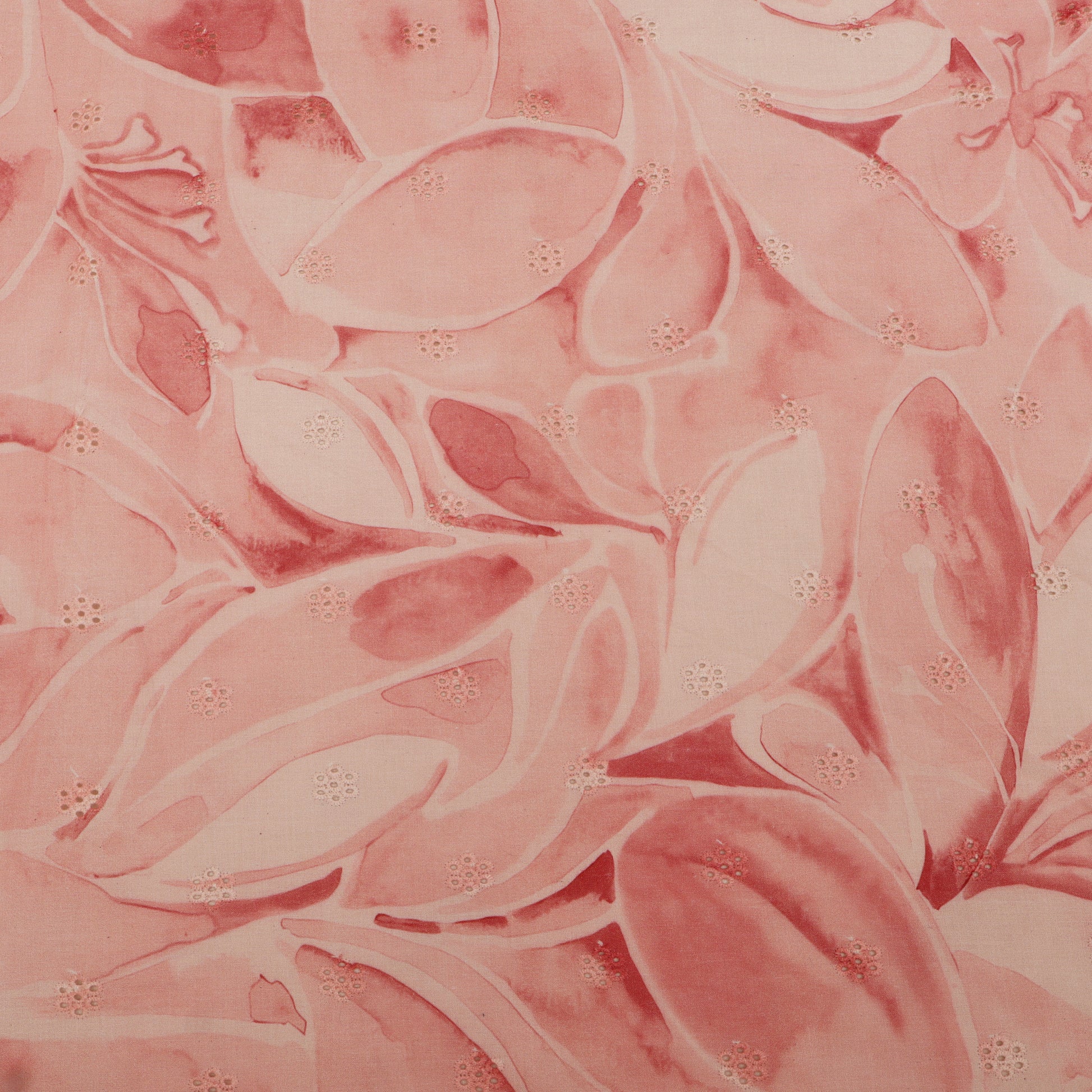 Pink floral patterned fabric texture