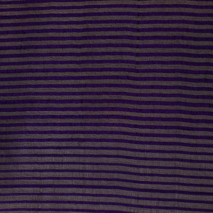 Purple Color Raw Silk Stripe Fabric