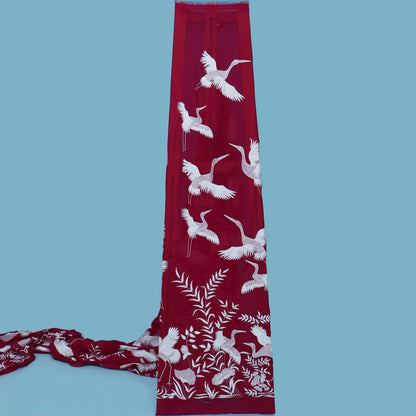 Magenta Color Georgette Embroidery 54" Fabric