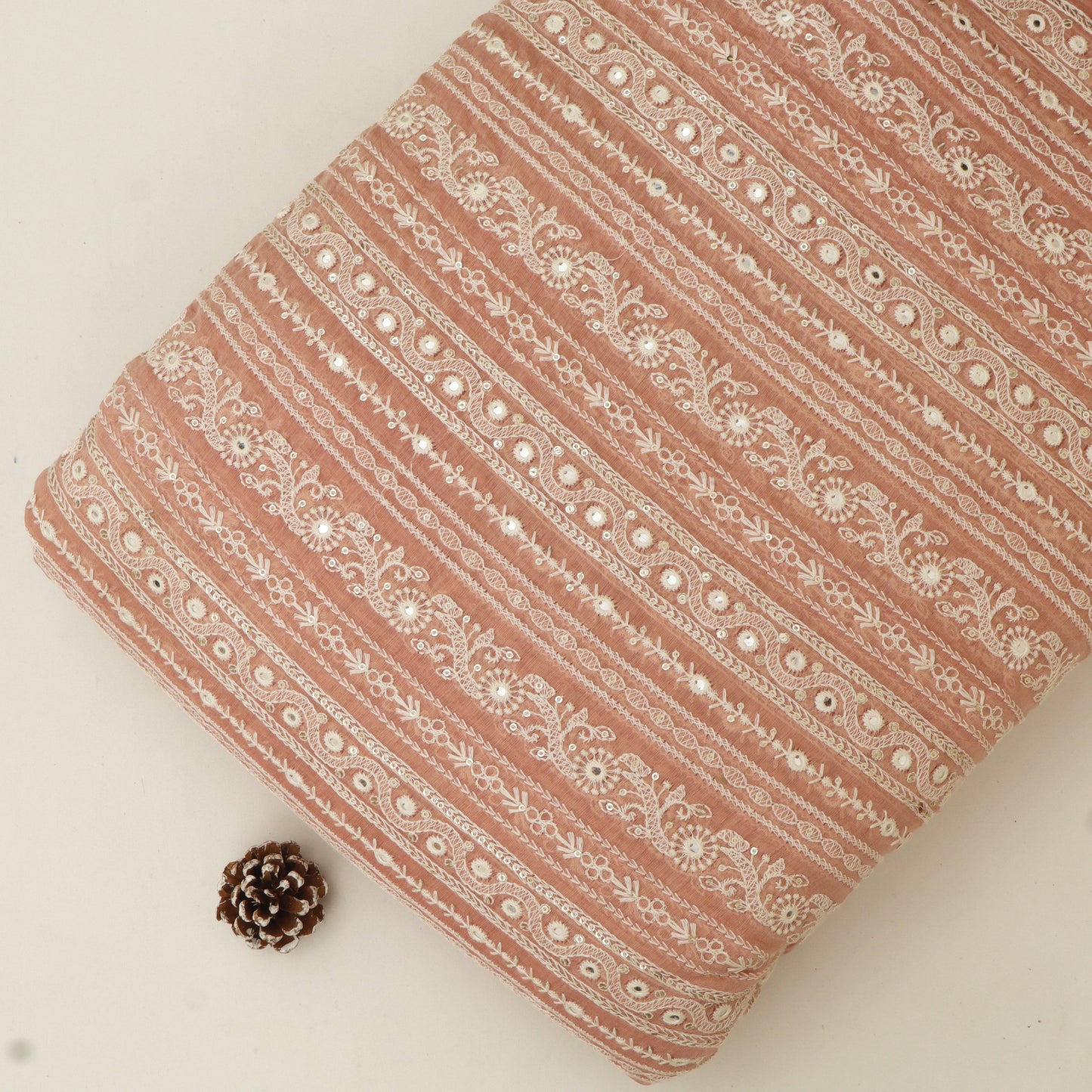 Chanderi Embroidery Fabric