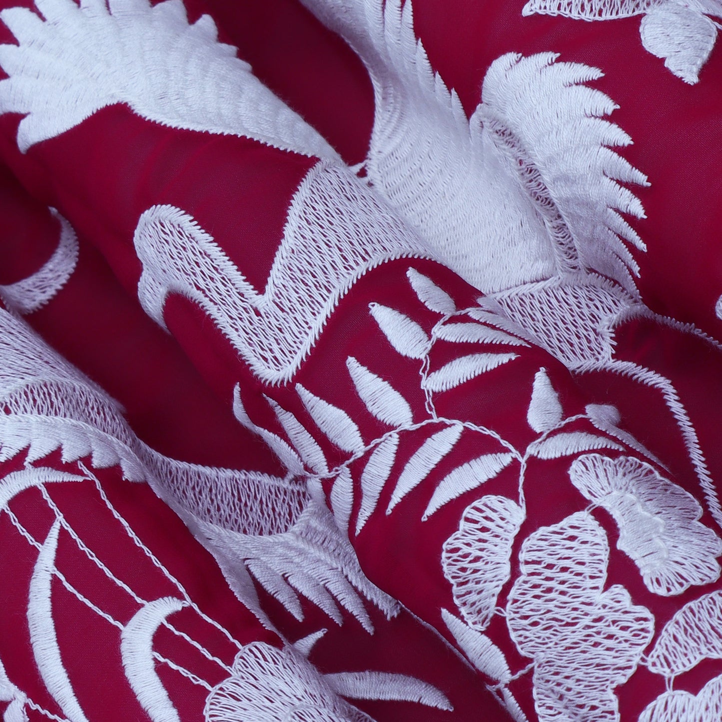 Magenta Color Georgette Embroidery 54" Fabric