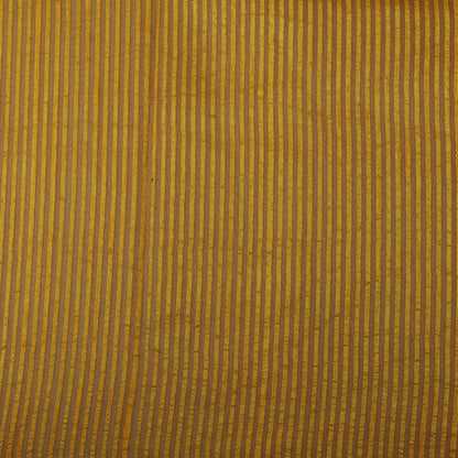 Mustard Color Raw Silk Stripe Fabric