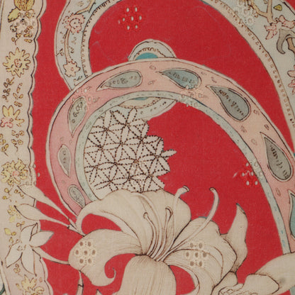 Cotton Chikan Print Embroidery Fabric