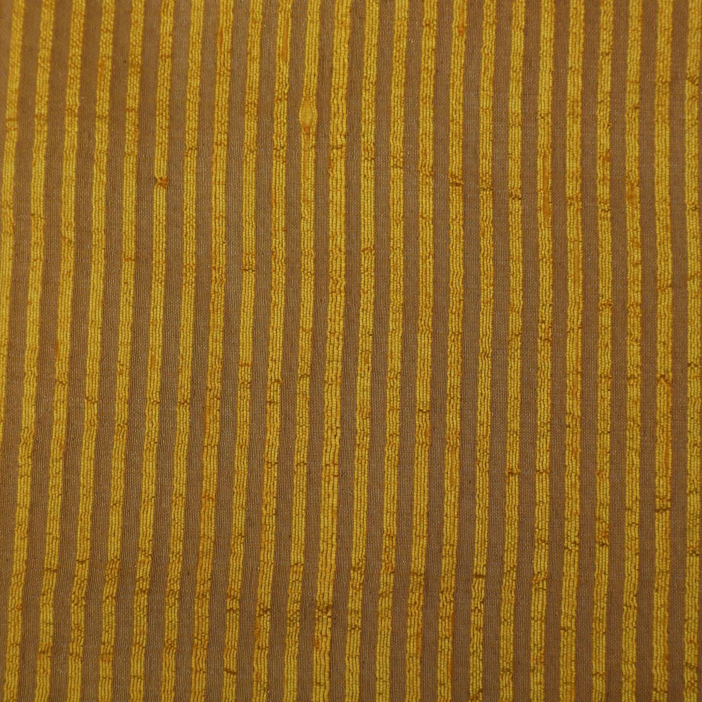Mustard Color Raw Silk Stripe Fabric