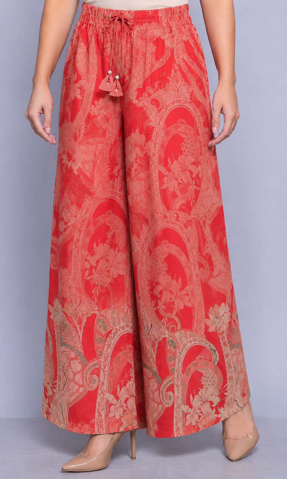 Cotton Chikan Print Embroidery Fabric