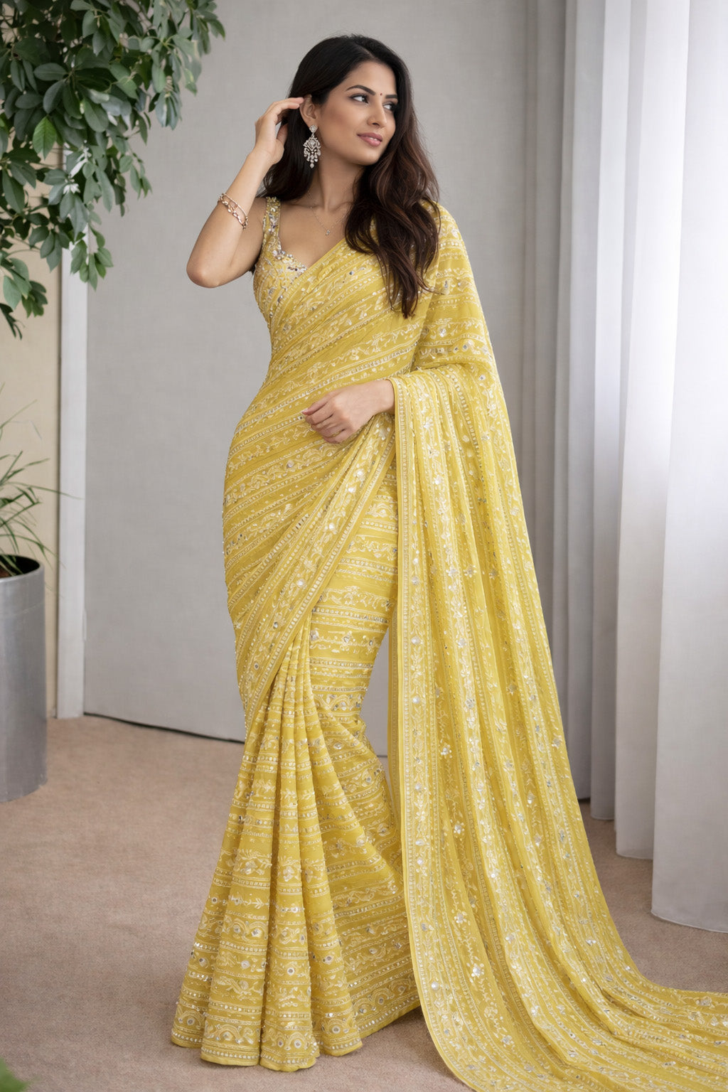 Chanderi Embroidery Fabric