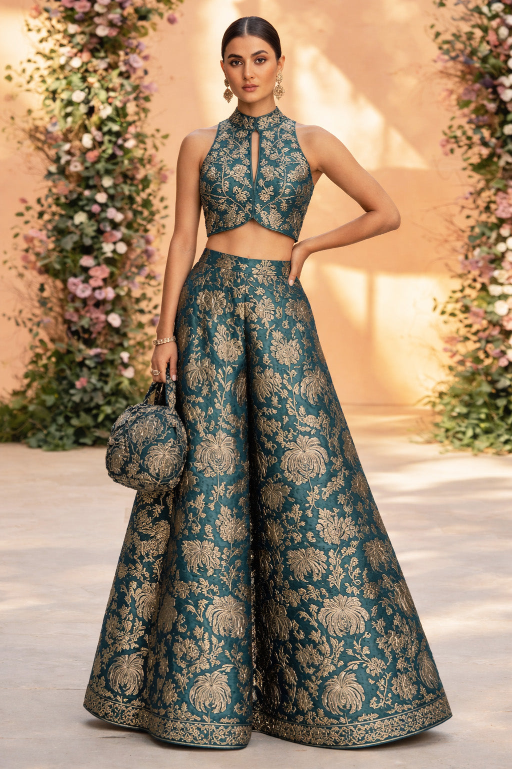 Pure Katan Brocade Fabric