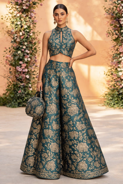 Pure Katan Brocade Fabric