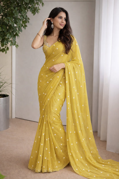 Chanderi Booti Fabric