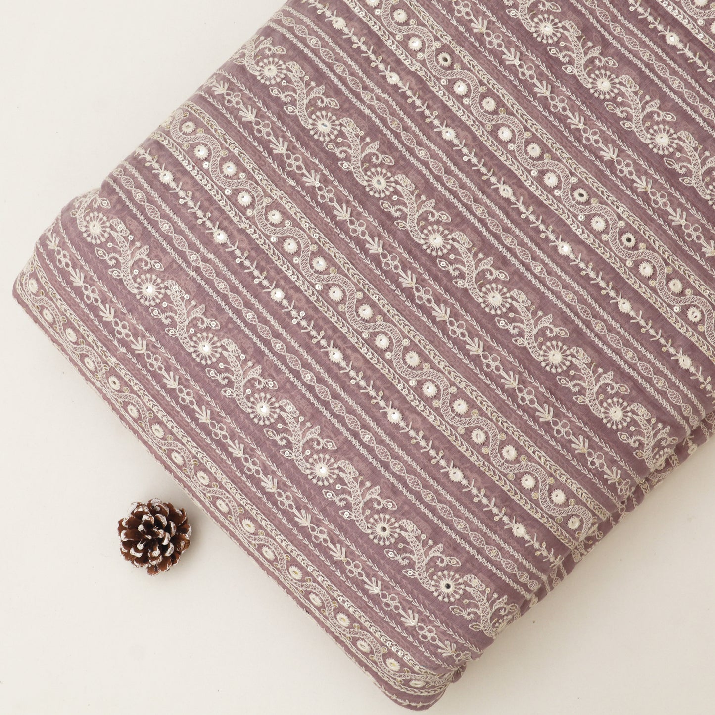 Chanderi Embroidery Fabric