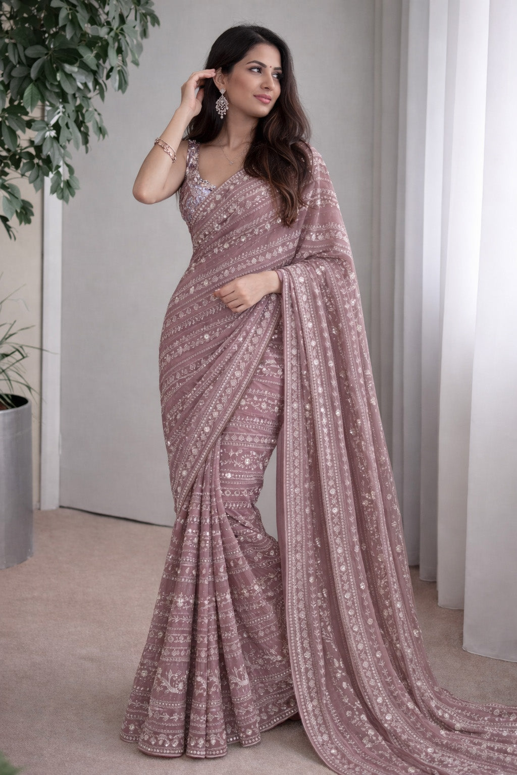 Chanderi Embroidery Fabric