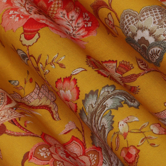 Multi Colored Mulmul Print Fabric