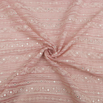 Chanderi Embroidery Fabric