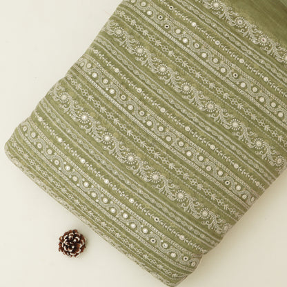 Chanderi Embroidery Fabric