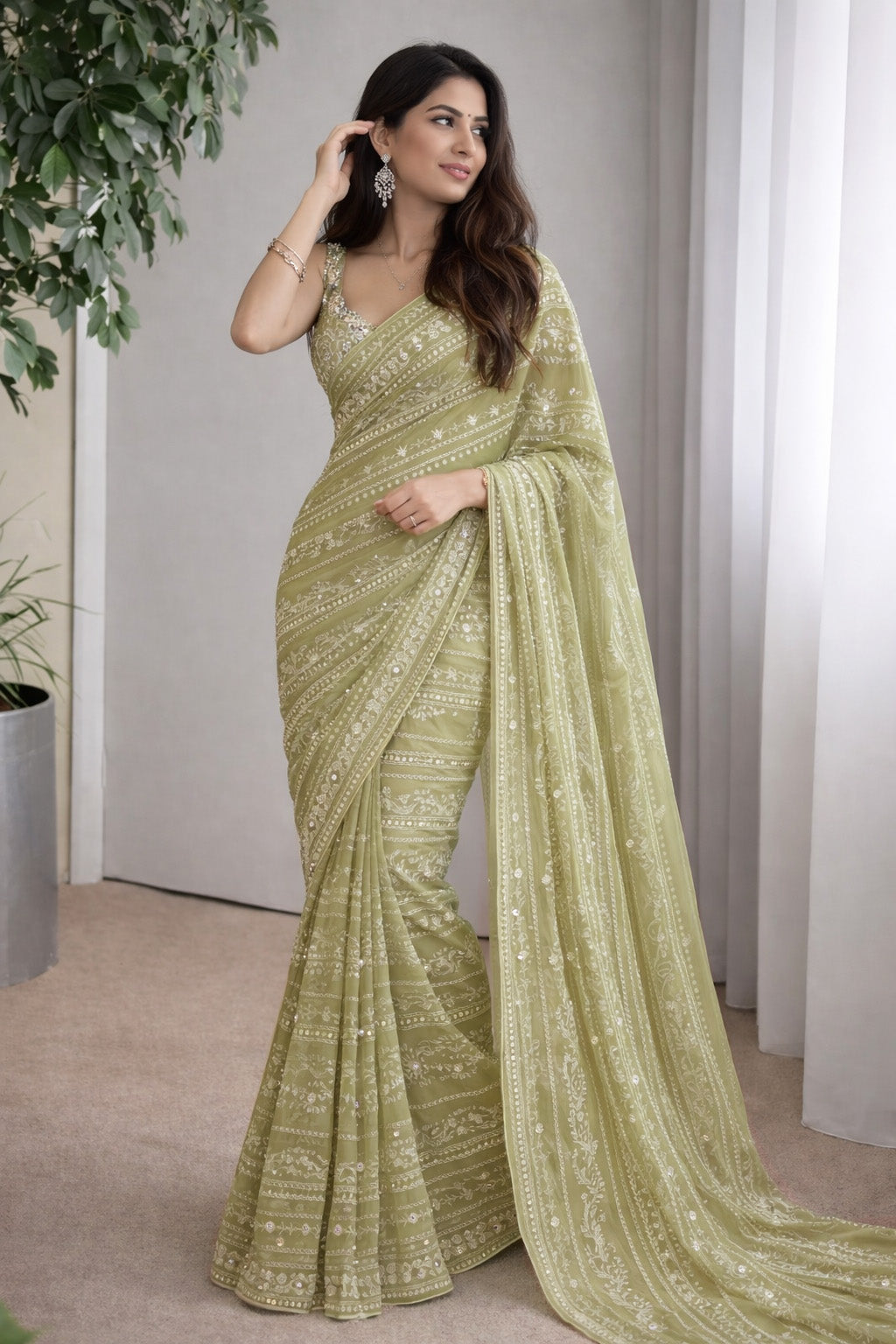 Chanderi Embroidery Fabric