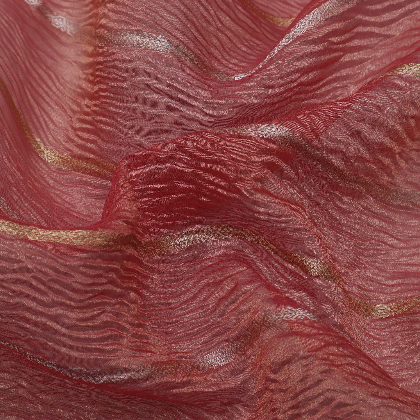 Onion Color Crush Tissue Stripe Fabric