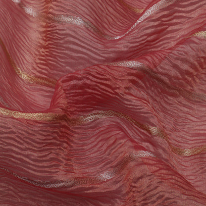 Onion Color Crush Tissue Stripe Fabric