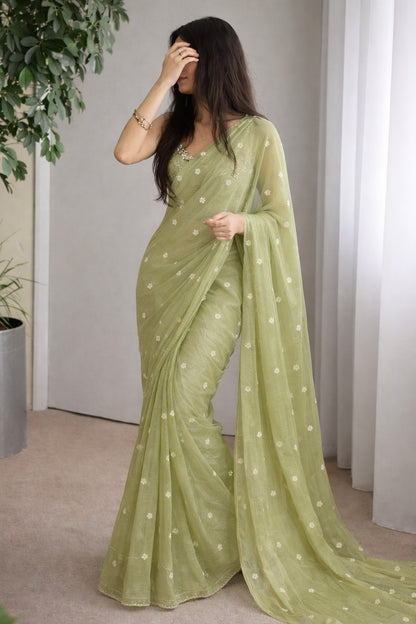 Chanderi Booti Fabric