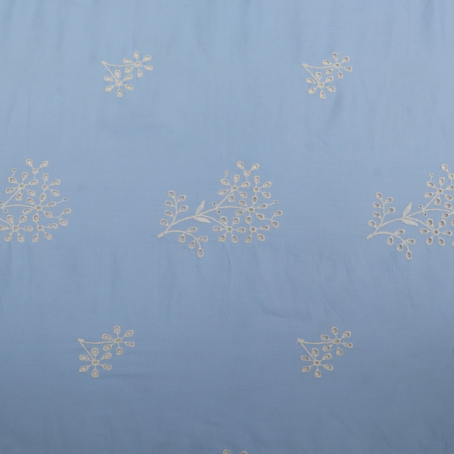 Cotton Chikan Embroidery Fabric