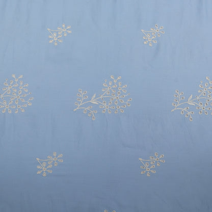 Cotton Chikan Embroidery Fabric