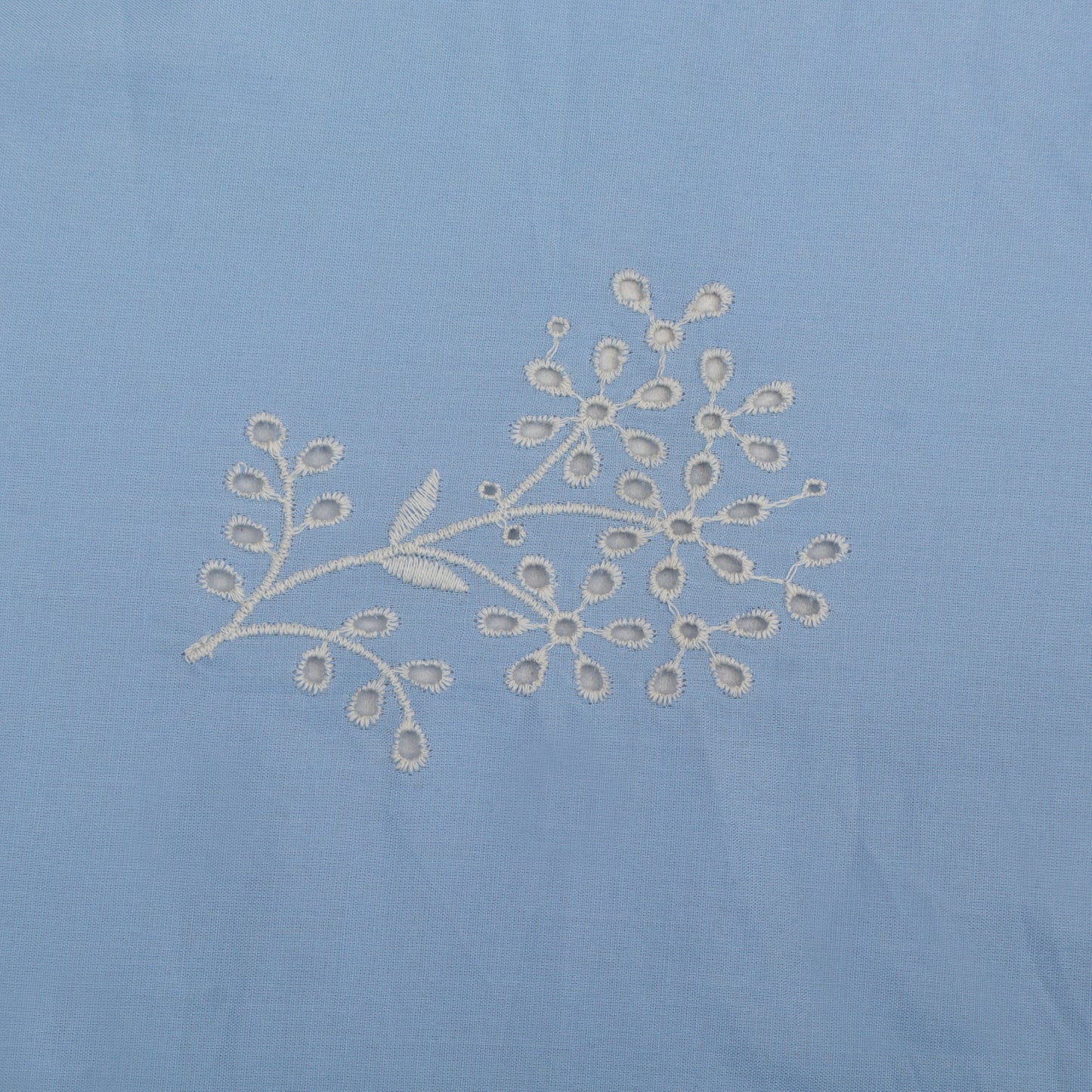 Cotton Chikan Embroidery Fabric