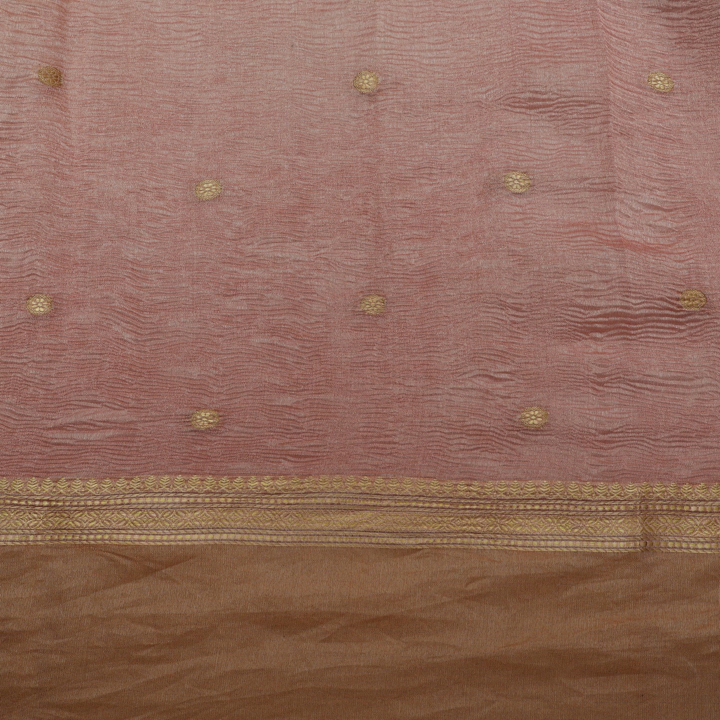 Rose Gold Color Crush Tissue Stripe Fabric