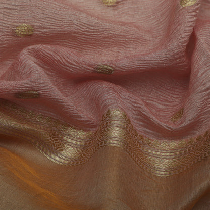 Rose Gold Color Crush Tissue Stripe Fabric