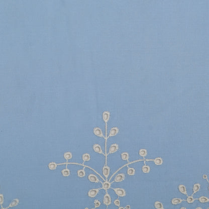 Cotton Chikan Embroidery Fabric