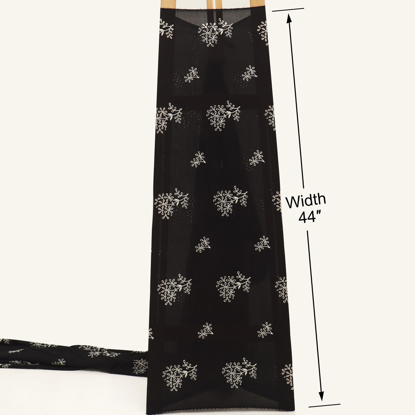 Cotton Chikan Embroidery Fabric