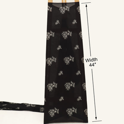 Cotton Chikan Embroidery Fabric