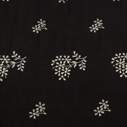 Cotton Chikan Embroidery Fabric