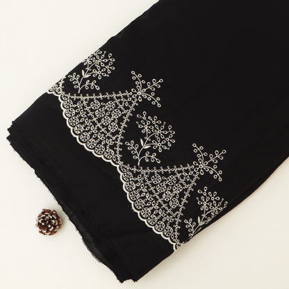 Cotton Chikan Embroidery Fabric