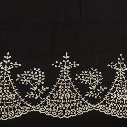 Cotton Chikan Embroidery Fabric