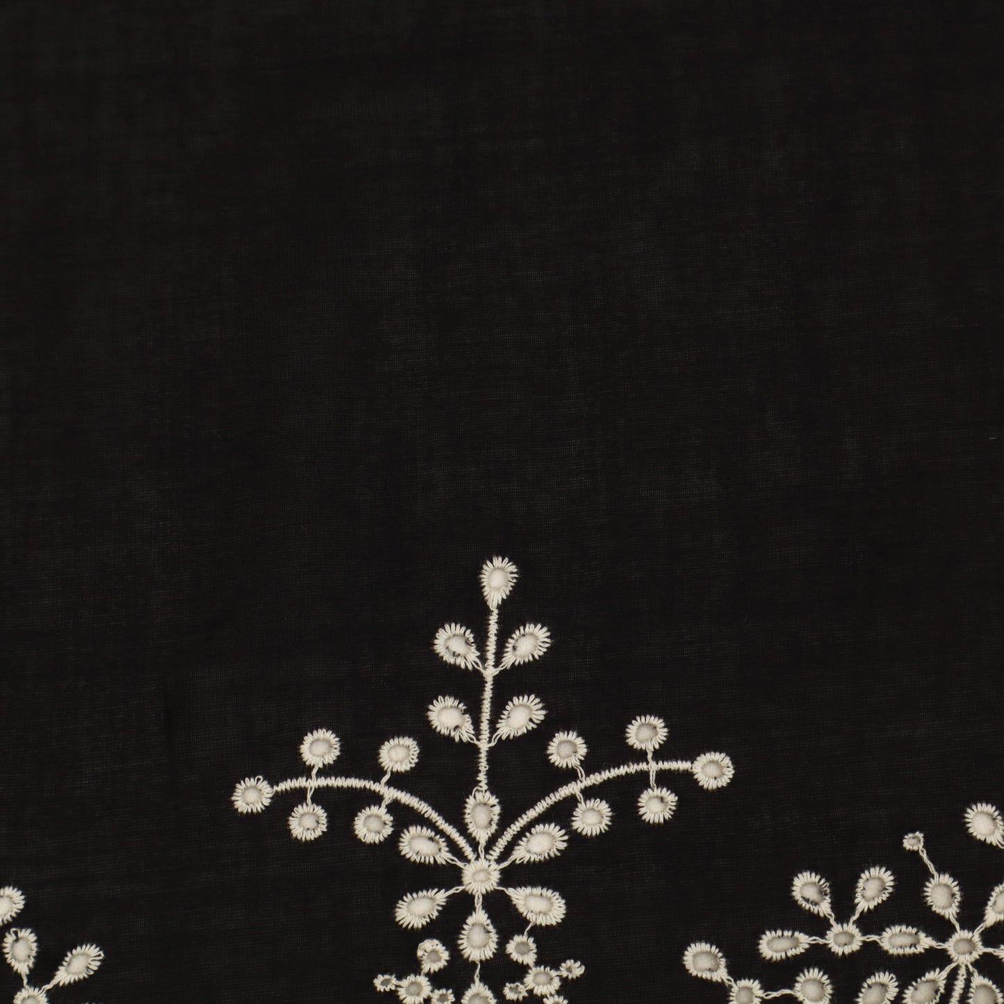 Cotton Chikan Embroidery Fabric