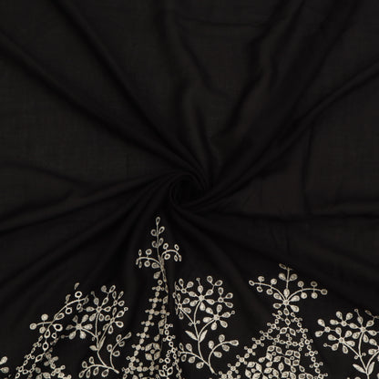 Cotton Chikan Embroidery Fabric