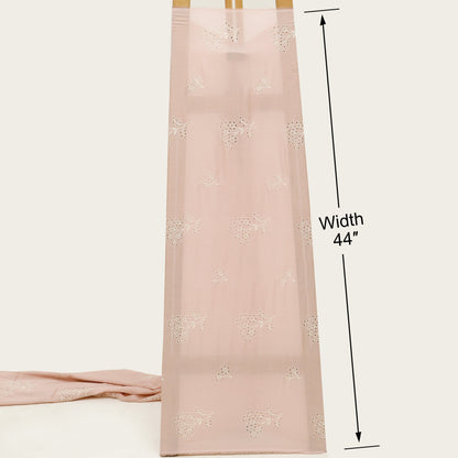Cotton Chikan Embroidery Fabric