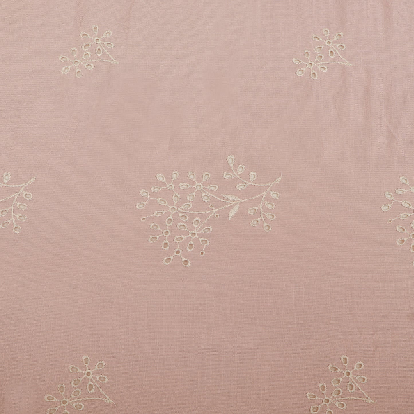 Cotton Chikan Embroidery Fabric