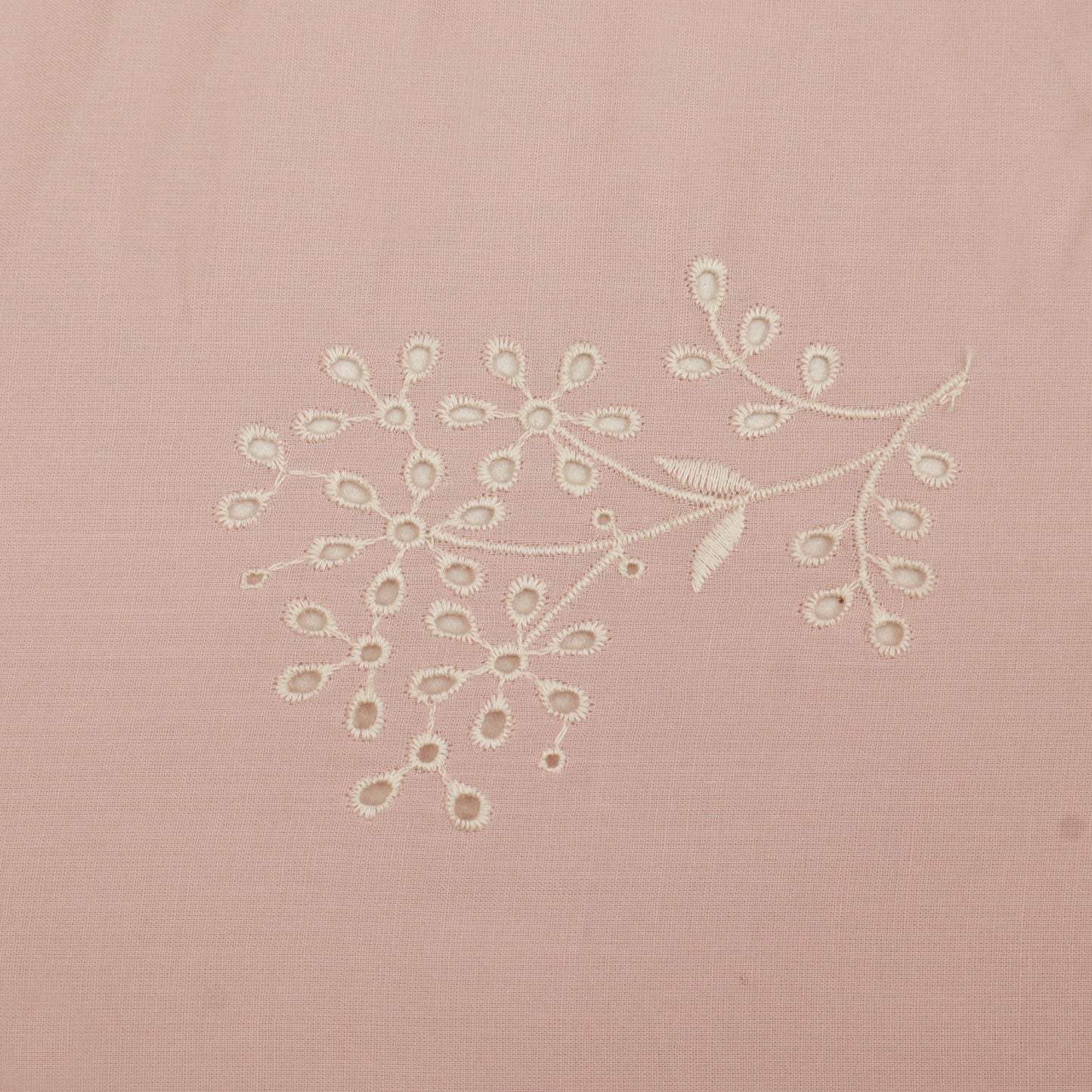 Cotton Chikan Embroidery Fabric